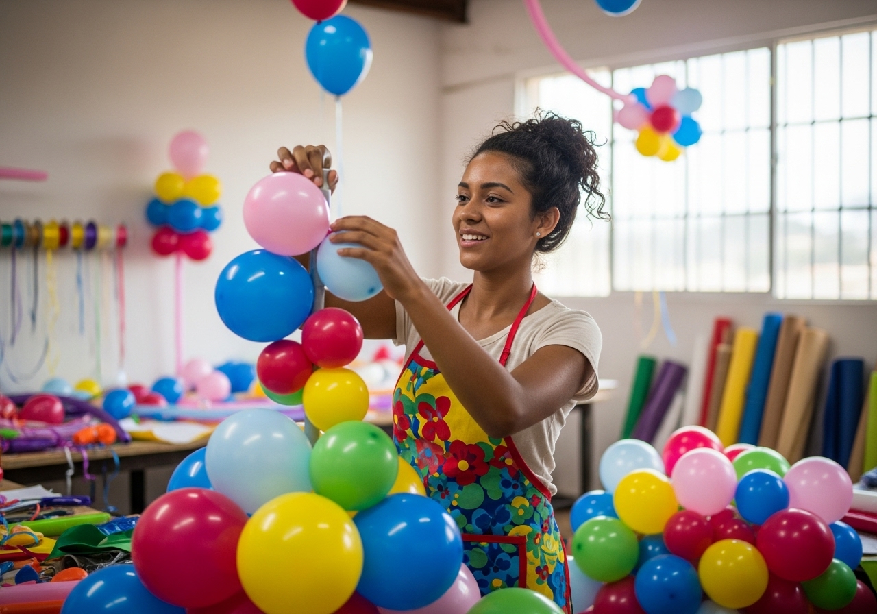 Decoración de globos bouquets, globoflexia y distorsión (nivel 3)