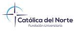 Logotipo de Católica del Norte Fundación Universitaria, inspirado en la Universidad Católica del Norte, con una estrella estilizada azul y morada en forma de compás y el nombre de la universidad en azul oscuro.
