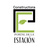 El logotipo de Portal de la Estación muestra una letra E estilizada en verde y negro con una hoja verde en su interior. El nombre de la empresa, Portal de la Estación, aparece encima y debajo del gráfico.